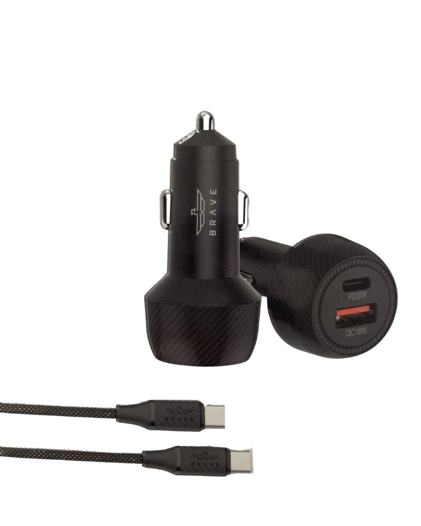 BRAVE 48W QC 3.0&PD Dual Port Car Charger