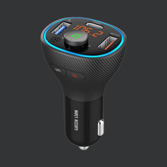 Green-Wireless-Hands-Free-Car-Kit-with-Built-In-FM-Transmitter-(-QC3