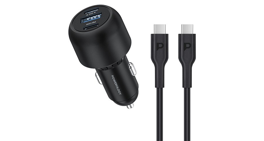 Powerology-Ultra-Quick-Car-Charger-130W-with-0.9m-3ft-Type-C-to-Type-C